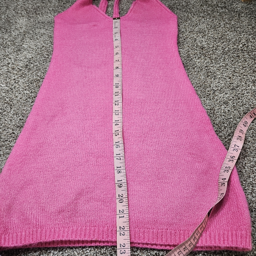 Princess Polly Blair Mini Dress Hot Pink Women's Size XS/S Knit Halter Dress - Picture 8 of 10
